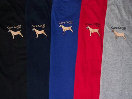 Custom Embroidered T-Shirts at CaneCorsoShop.com